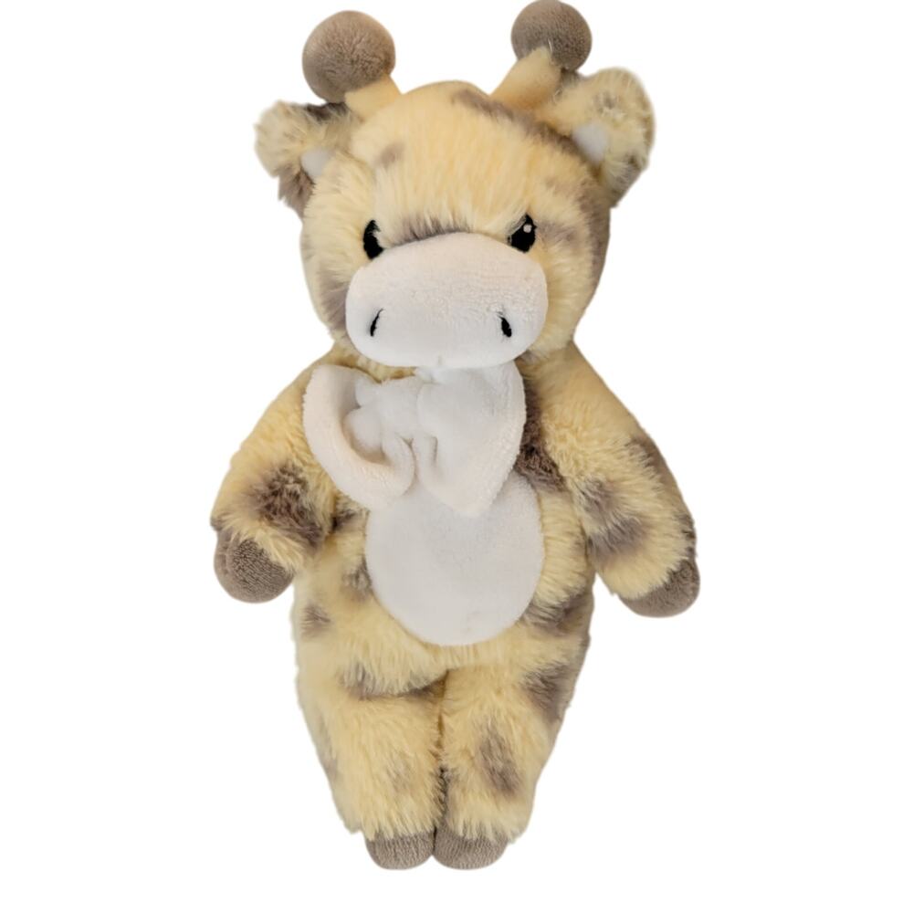 Giraffe Plush Yellow White Stuffed Animal Soft Toy 13 Inch Bow Safari Baby Gift